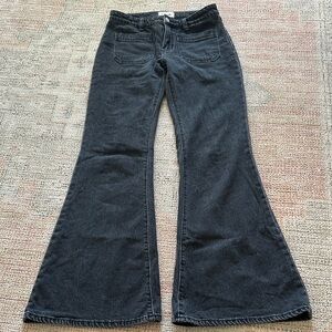 Black Rollas Flared Jeans